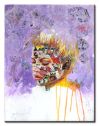 Ring Ring - Original Collage Painting on Paper