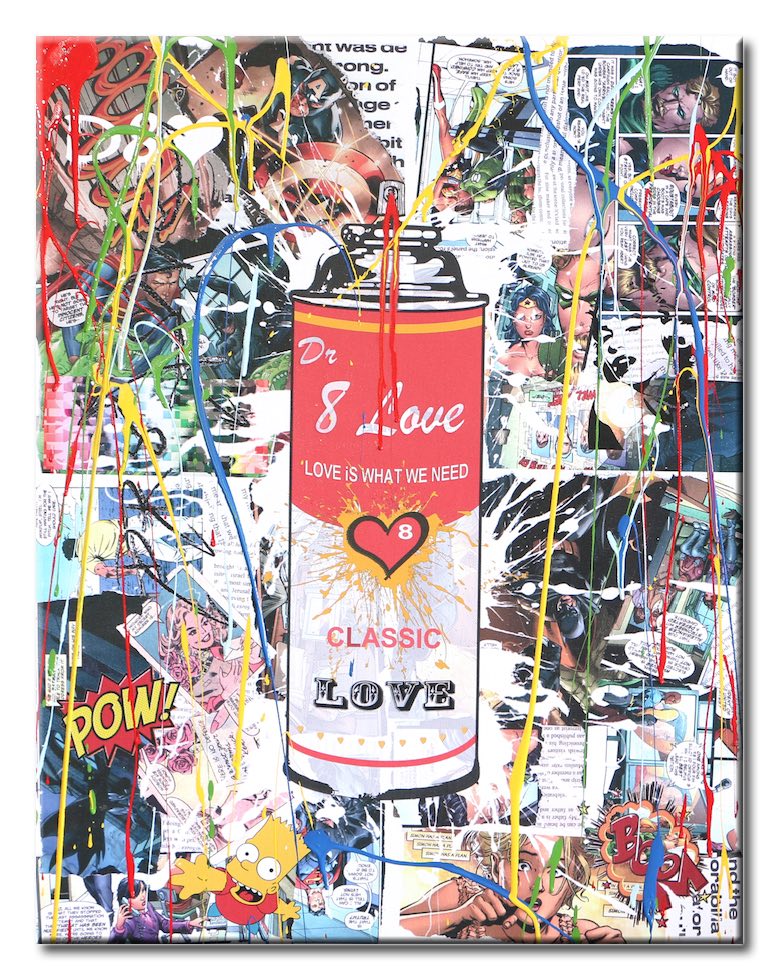 Spray Love Can5 – Original Painting on canvas
