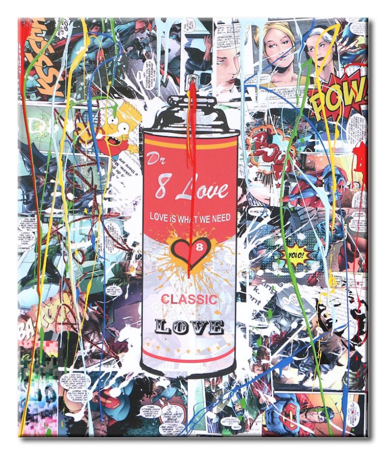 Spray Love Can6– Original Painting on canvas