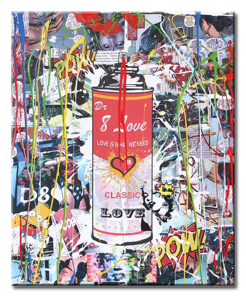 Spray Love Can7 – Original Painting on canvas