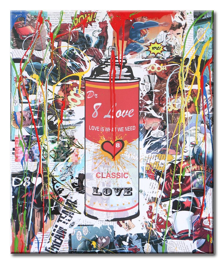 Spray Love Can8– Original Painting on canvas