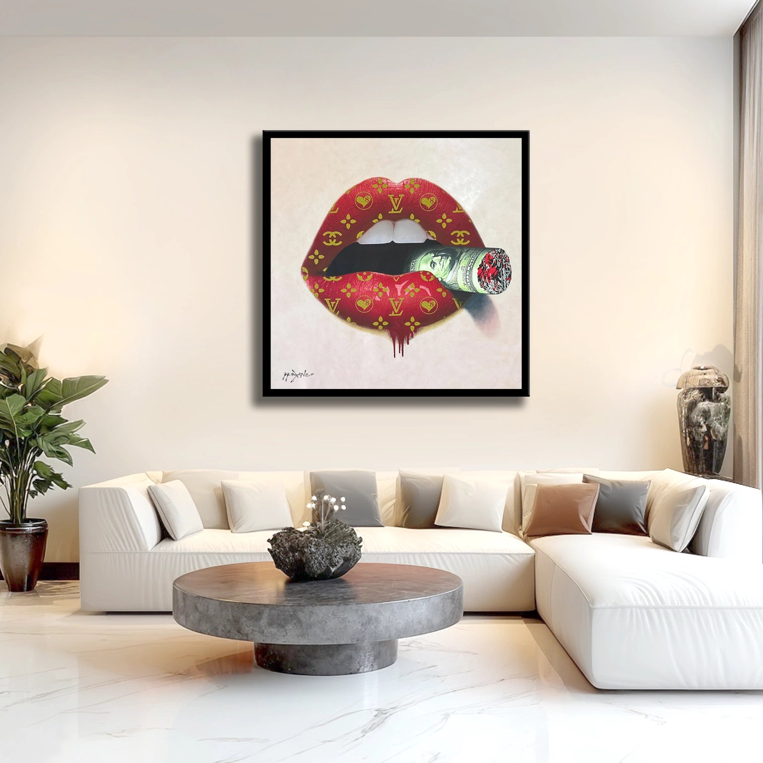 Smoking Billions - Original Painting on Canvas