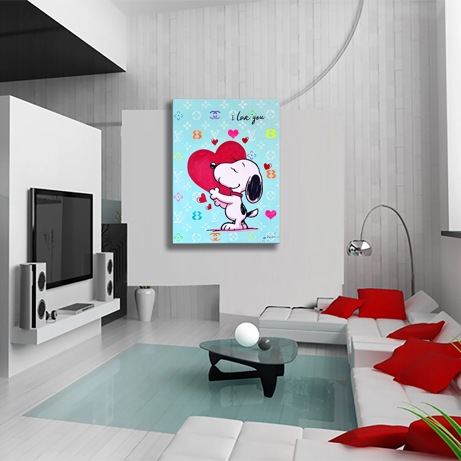 Snoopy Love – Giclée printed on Canvas or Paper Secondary image