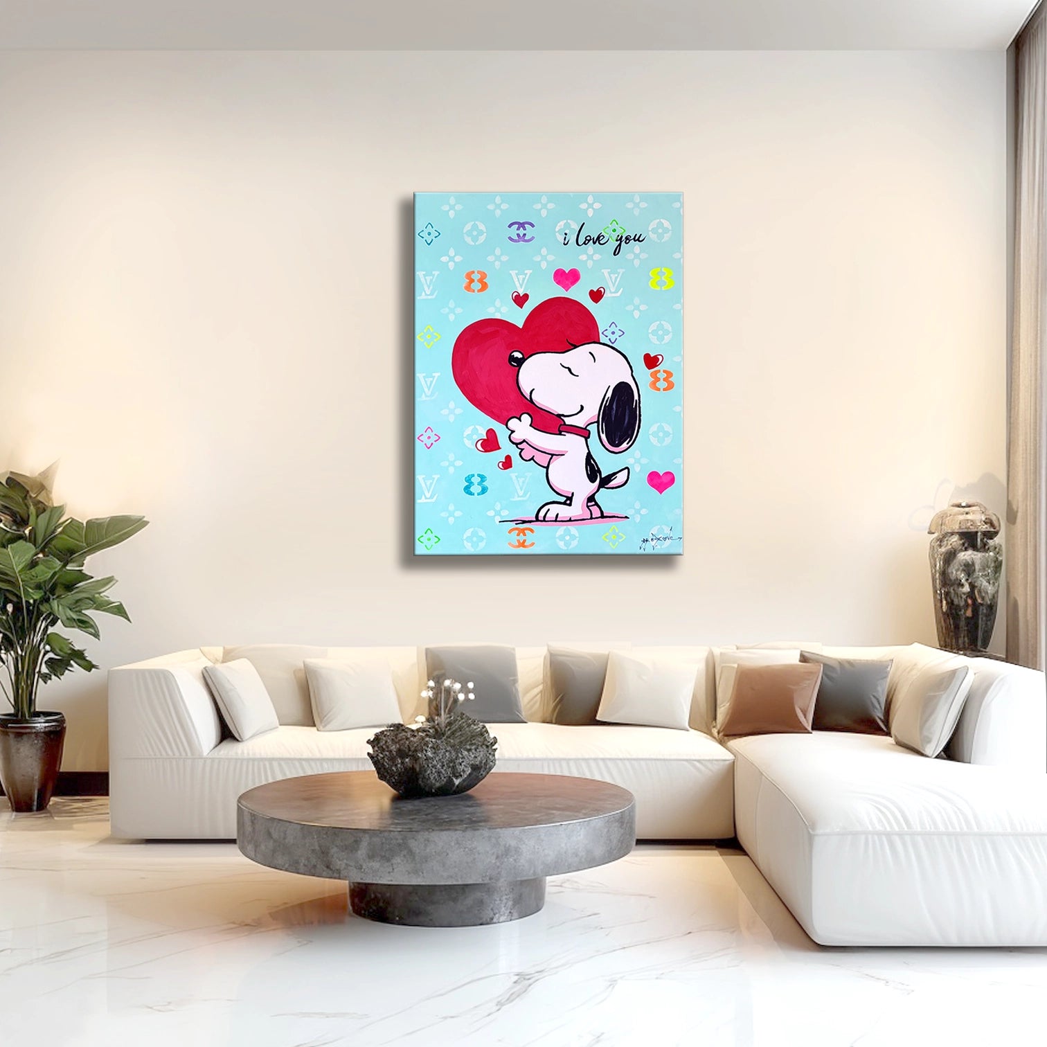 Snoopy Love - Original Painting on Canvas
