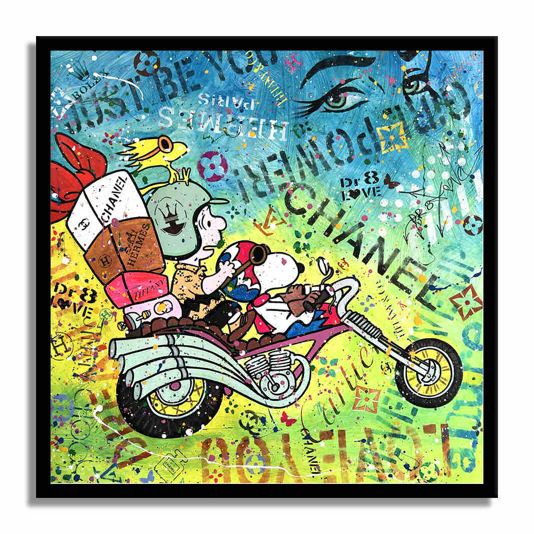 Snoopy Paris - Original Painting on Canvas Secondary image