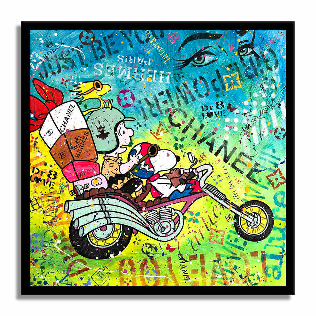 Snoopy Paris - Original Painting on Canvas