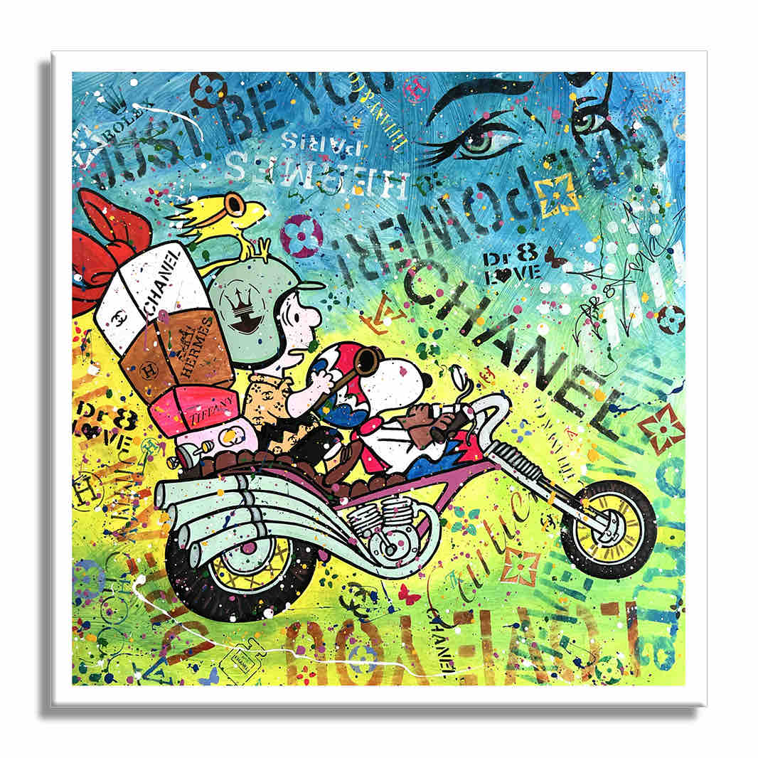Snoopy Paris - Original Painting on Canvas