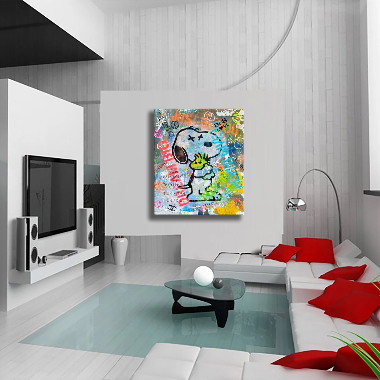 Space Fun Snoopy - Original Painting on Canvas Secondary image