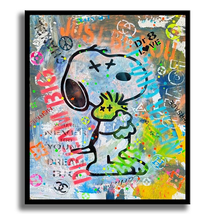 Space Fun Snoopy - Original Painting on Canvas