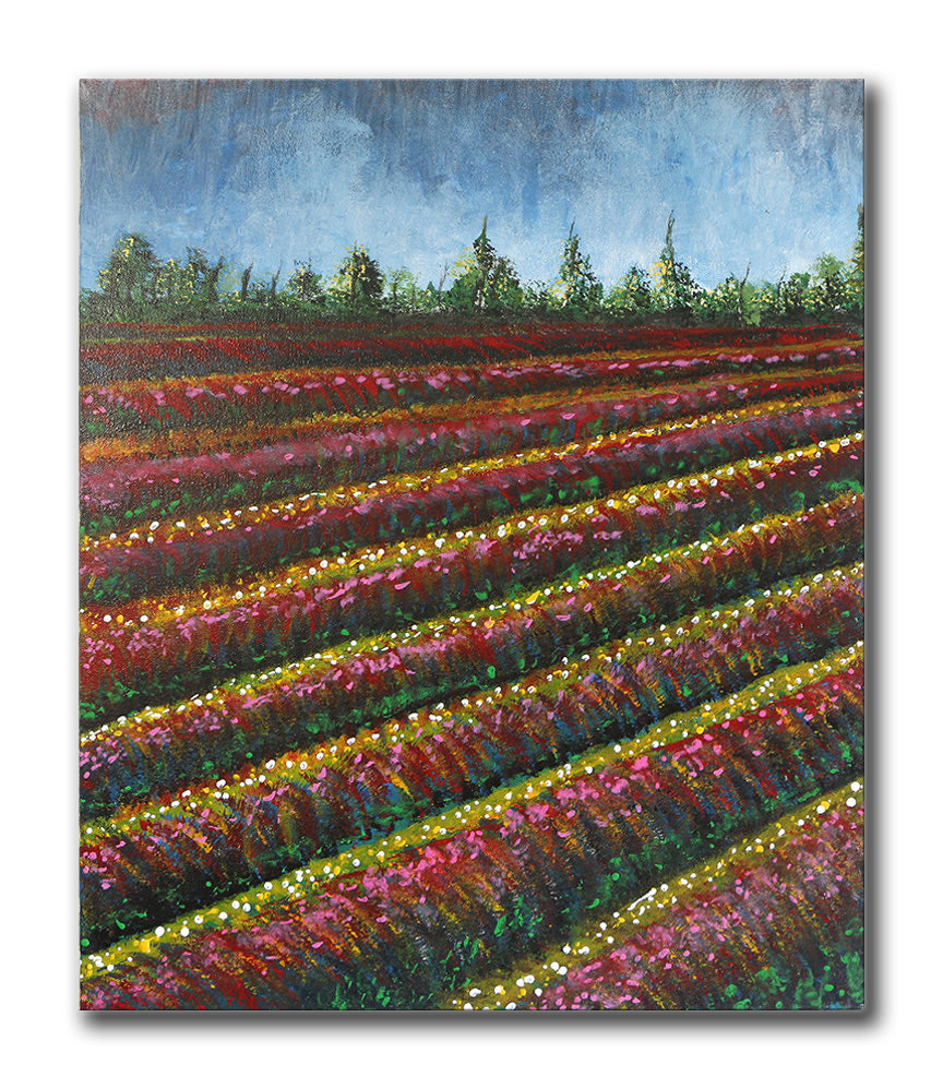 Spring Tulips – Original Painting on canvas ( 4 panels)