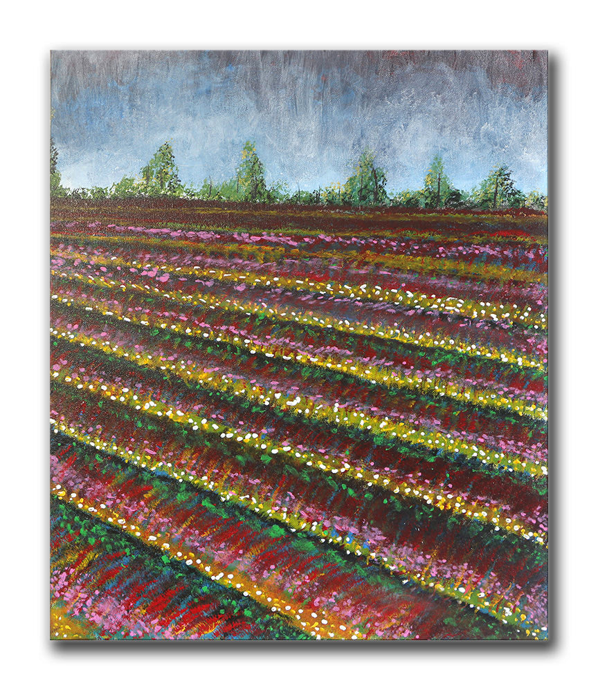 Spring Tulips – Original Painting on canvas ( 4 panels)
