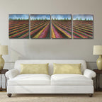 Spring Tulips – Original Painting on canvas ( 4 panels)