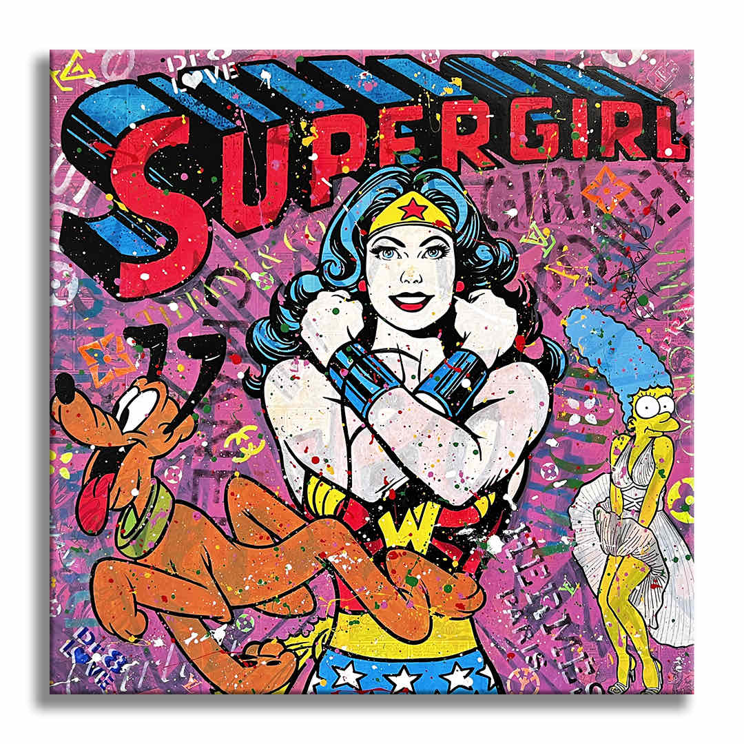 Supergirl - Original Painting on Canvas