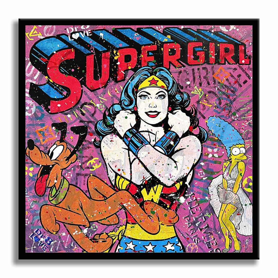 Supergirl - Original Painting on Canvas