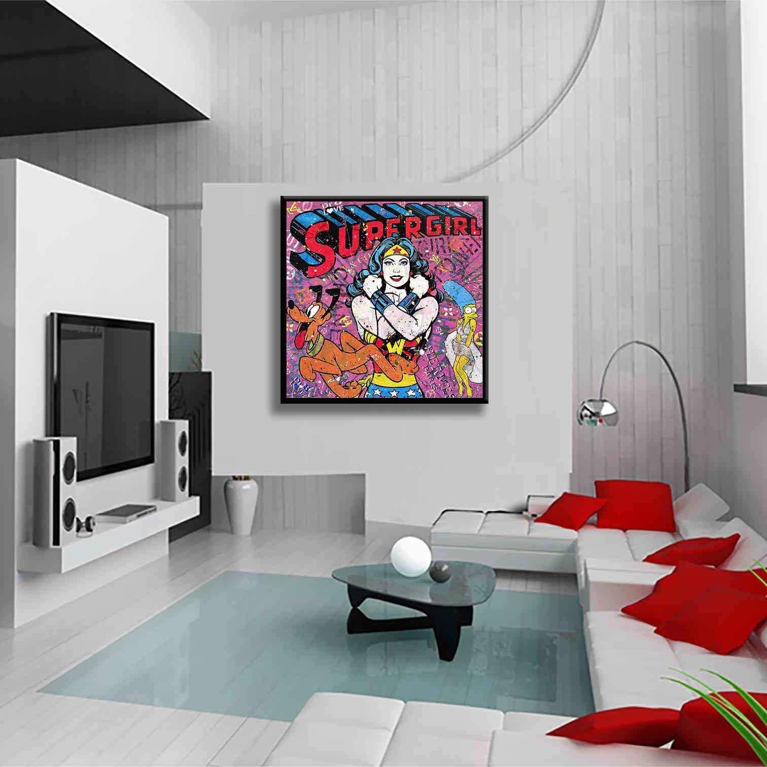 Supergirl - Original Painting on Canvas