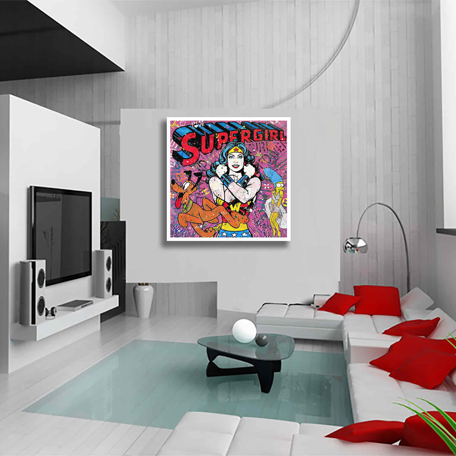 Supergirl - Original Painting on Canvas