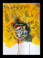 Superman - Original Collage Painting on Paper