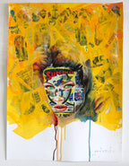 Superman - Original Collage Painting on Paper