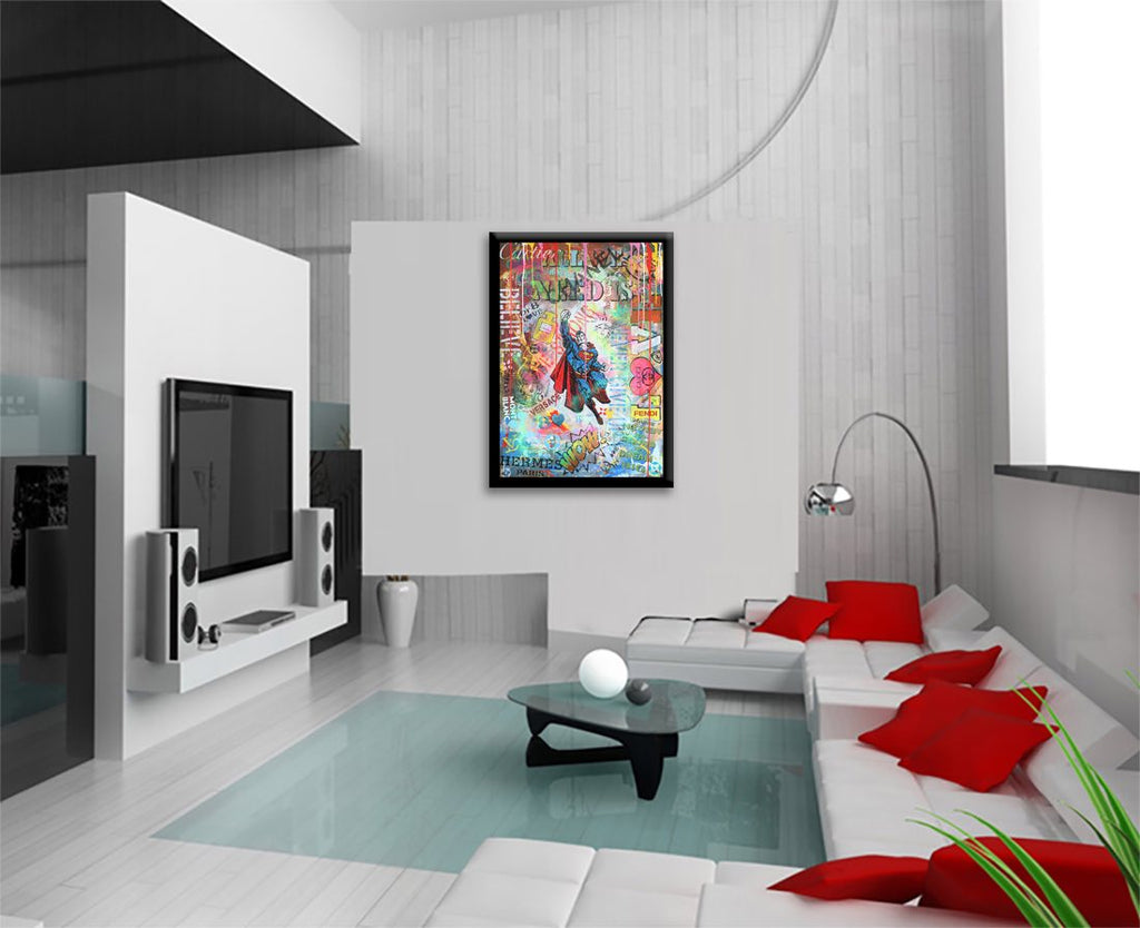 Superman All we Need - Original Painting on Canvas