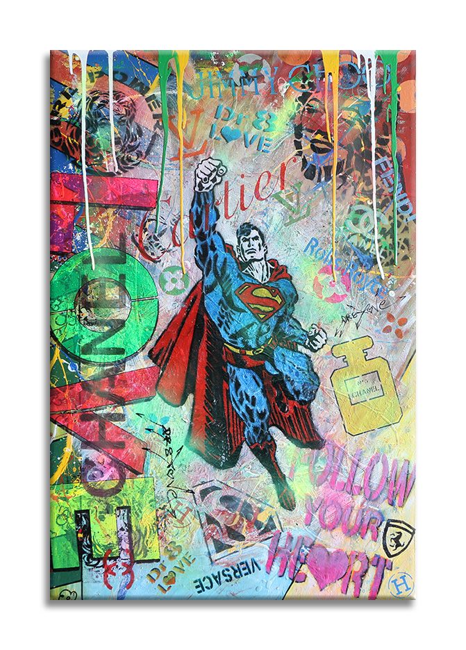Superman Follow your Heart  – Giclée printed on Canvas or Paper Main image