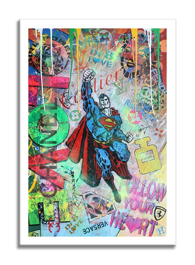 Superman Follow your Heart - Original Painting on Canvas Secondary image