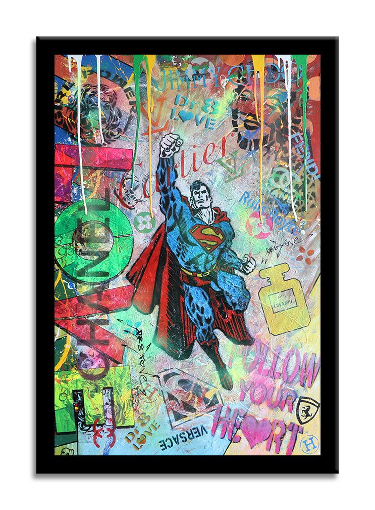 Superman Follow your Heart - Original Painting on Canvas