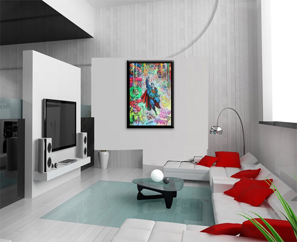 Superman Follow your Heart  – Giclée printed on Canvas or Paper