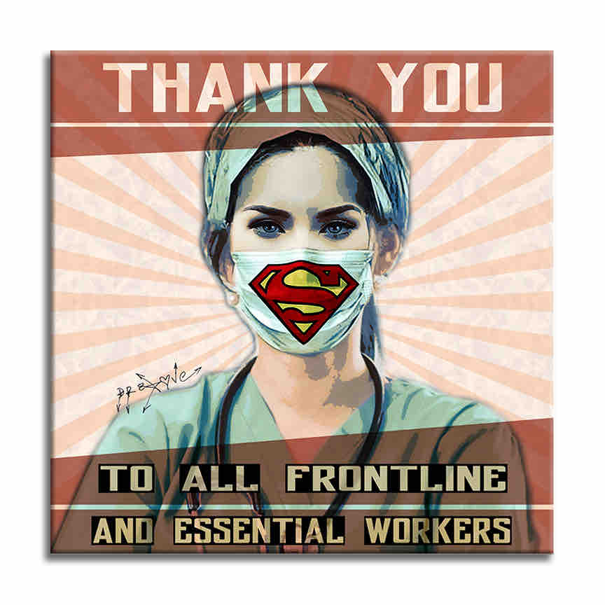 Thank you Super Heroes – Giclée printed on Canvas or Paper