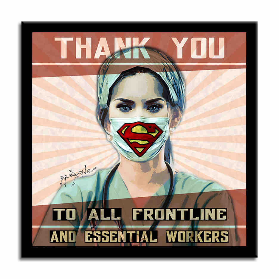Thank you Super Heroes – Giclée printed on Canvas or Paper