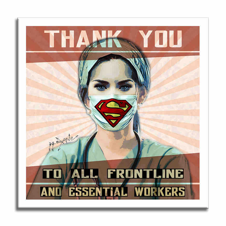 Thank you Super Heroes – Giclée printed on Canvas or Paper