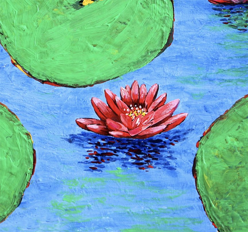 Water Lilies – Original Painting on canvas