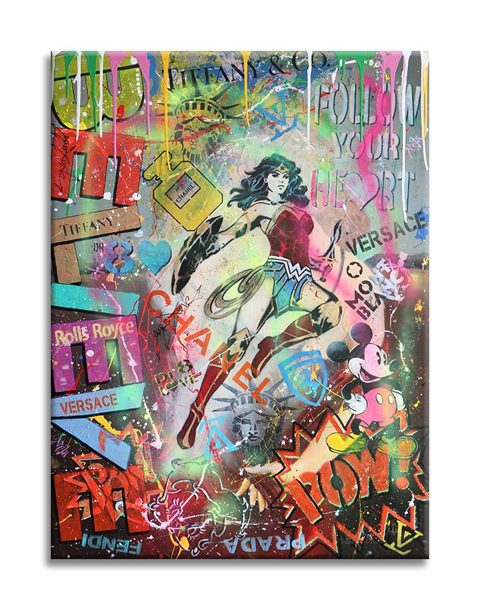 Wonder Woman Beilieve - Original Painting on Canvas