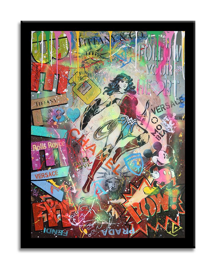 Wonder Woman Beilieve - Original Painting on Canvas