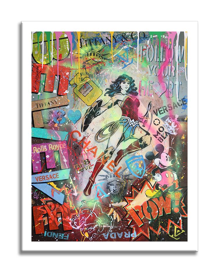 Wonder Woman Beilieve - Original Painting on Canvas