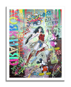 Wonder Woman Work Hard – Giclée printed on Canvas or Paper
