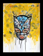 Kat Woman - Original Collage Painting on Paper