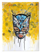 Kat Woman - Original Collage Painting on Paper