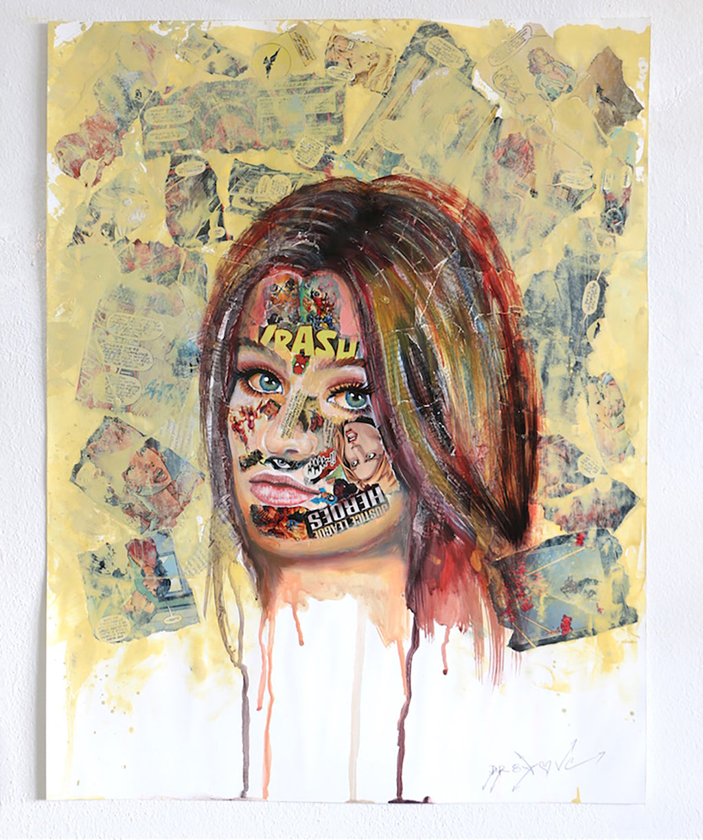 Krash - Original Collage Painting on Paper