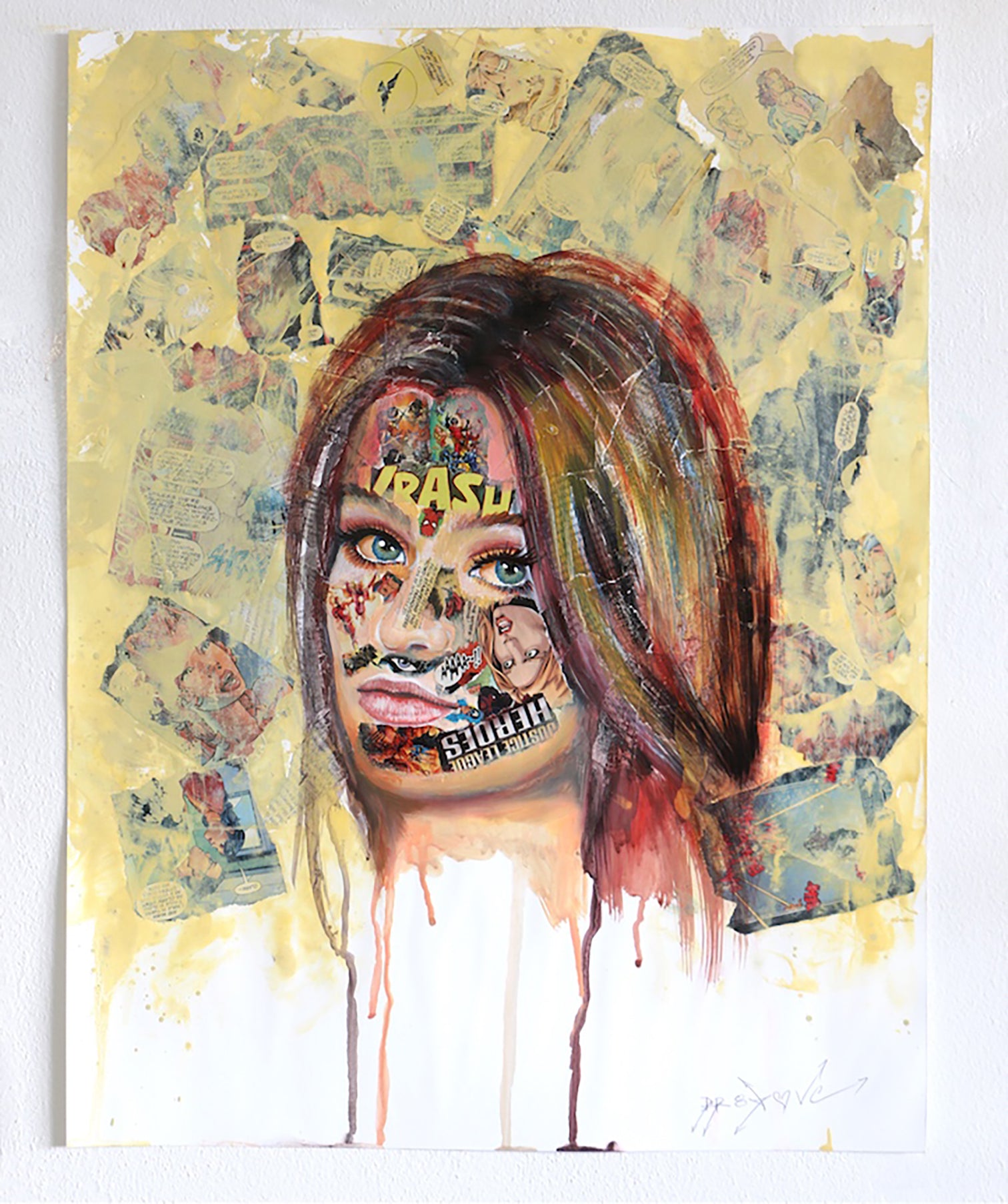 Krash - Original Collage Painting on Paper