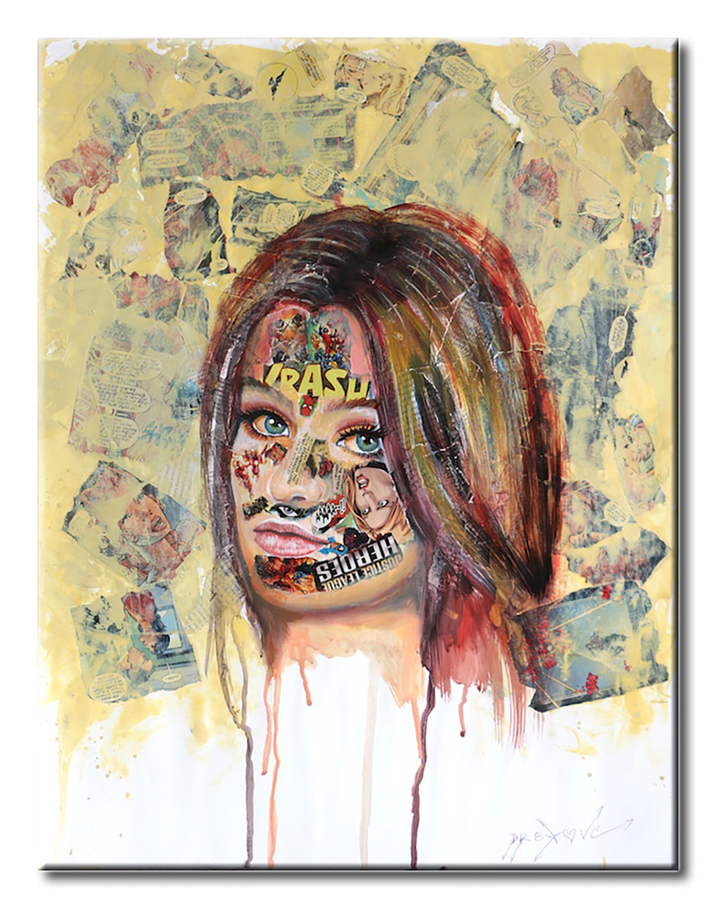 Krash - Original Collage Painting on Paper