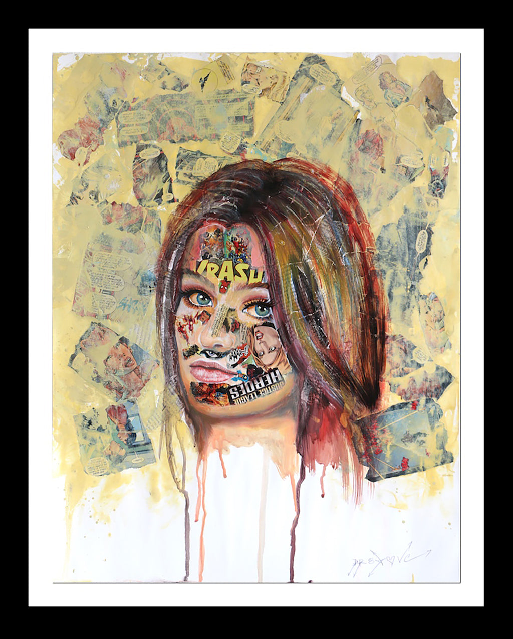 Krash - Original Collage Painting on Paper