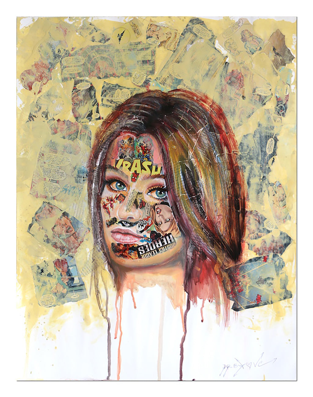 Krash - Original Collage Painting on Paper