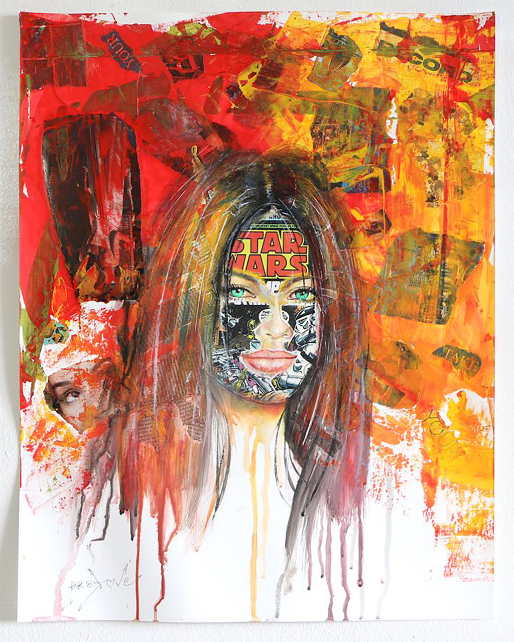 Star Wars - Original Collage Painting on Paper