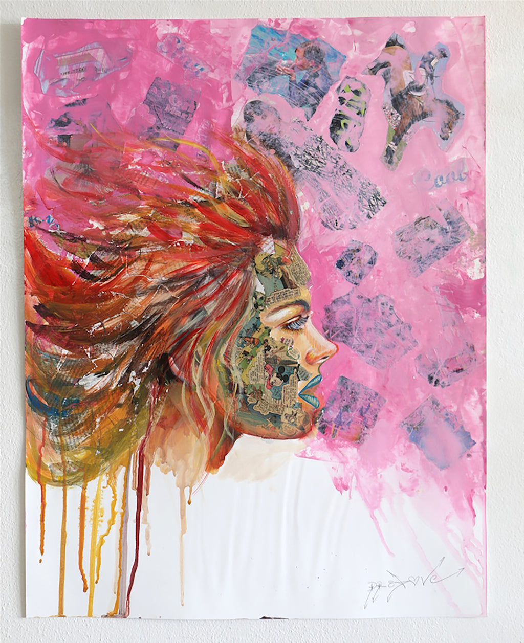 You're Right! - Original Collage Painting on Paper