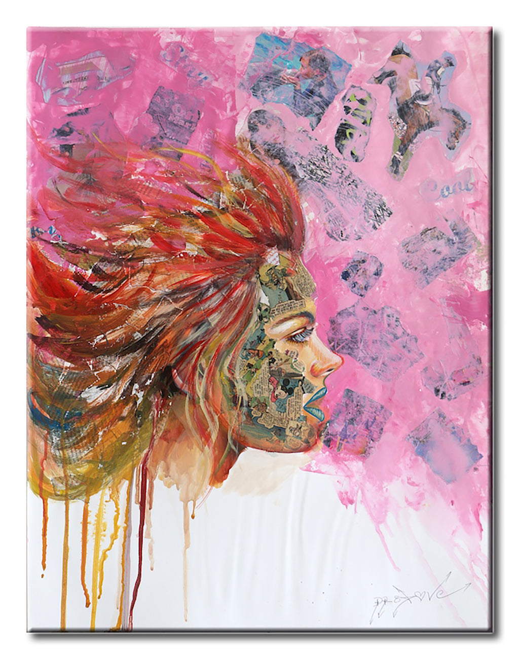 You're Right! - Original Collage Painting on Paper